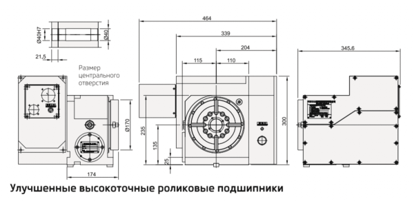 Поворотный стол с ЧПУ Detron GV-170SB