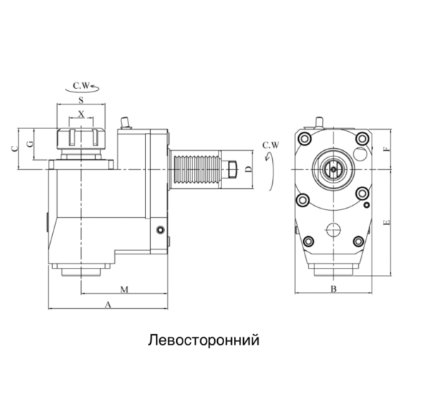 TBR3018091672 VDI30 Радиальный резьбонарезной приводной блок, Evermore