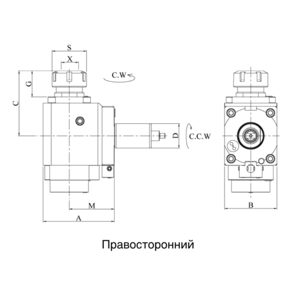 CWFR3018092555 VDI30 Радиальный сверлильно-фрезерный приводной блок, Evermore