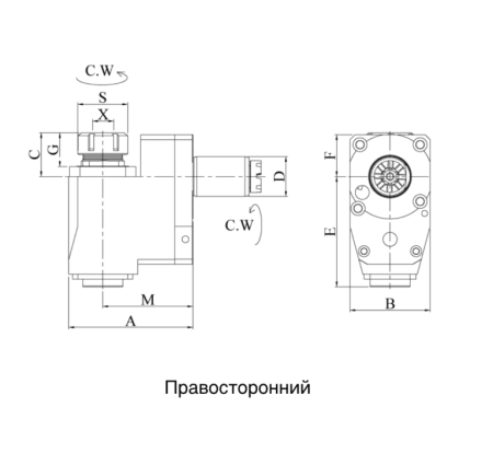 BL30MT2572 VDI30 Радиальный сверлильно-фрезерный приводной блок со смещением, Evermore