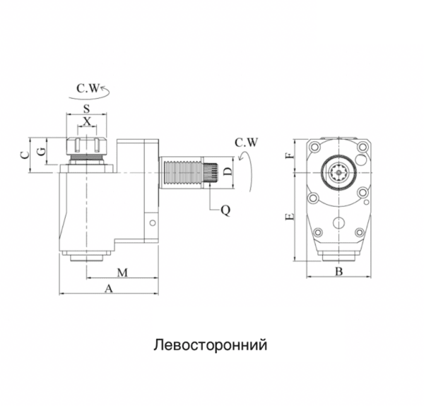 BL3054822572 VDI30 Радиальный сверлильно-фрезерный приводной блок со смещением, Evermore